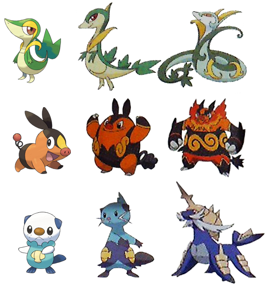 Starters Pokemon Black And White 2 Starters